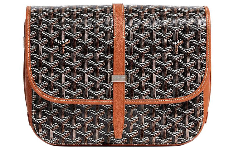 GOYARD Belvédère Canvas With Leather Crossbody Bags Shoulder Bags Unisex Brown