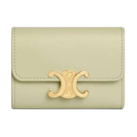 CELINE Calfskin Wallet Women's Green