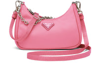 PRADA HoboRe-Edition Nylon One Shoulder Handbag Women's Autumn Begonia Pink