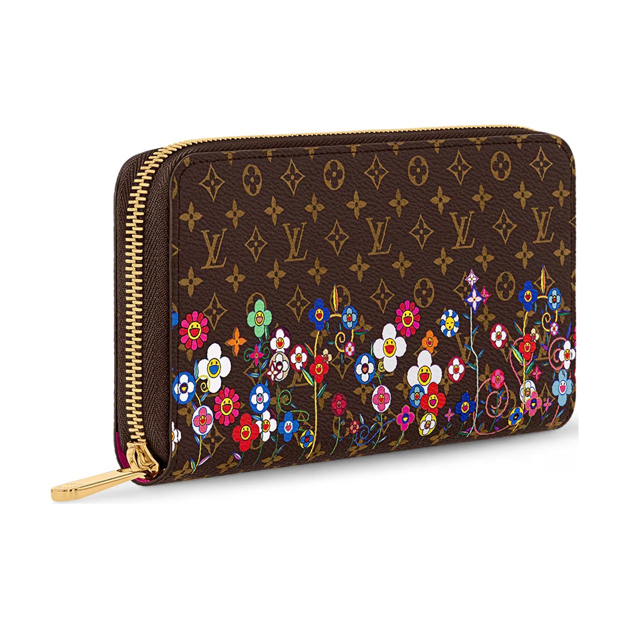LOUIS VUITTON Takashi Murakami Collaboration Zippy Monogram Coated Canvas Wallet Women's Brown