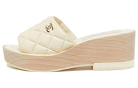 CHANEL Slide Slippers Women's Ivory