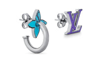 LOUIS VUITTON Beads Earrings Unisex Blue