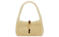 SAINT LAURENT LE5A7 Shearling One Shoulder Handbags Mini Women's Natural Beige