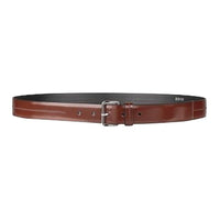 PRADA Leather Belts Men's Brown Width 3CM