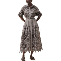 HERMES SS24 Long-Sleeved Dresses Women's Multicolor