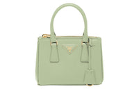 PRADA Galleria Killer Bag Leather Shoulder Bag Crossbody Bag Handbag Mini Women's Light Green
