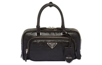 PRADA Soft Sheep Leather Shoulder Bag Crossbody Bag Handbag Women's Black