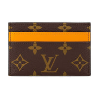 LOUIS VUITTON Canvas With Leather Card Holder Men's Brown
