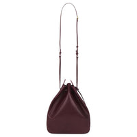 SAINT LAURENT Calfskin Bucket Bag, Shoulder Bag Women's Burgundy