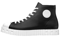 HERMES Skateboard Shoes Men High Top Black