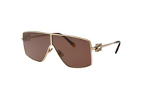 MIU MIU Metal Irregular Shape Sunglasses Women's Gold