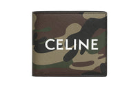 CELINE Cow Leather Wallet Unisex Camouflage/Khaki