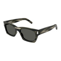 SAINT LAURENT Acetate Rectangular Sunglasses Unisex Havana Color