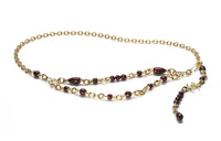 CHANEL Metal Artificial Pearl Waist Chains Women's Gold