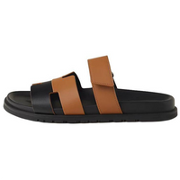 HERMES Chypre Slide Slippers Men's Brown