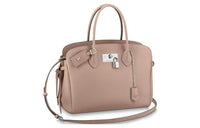 LOUIS VUITTON Calfskin Handbag Medium Size Women's Beige