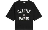 CELINE Drop Shoulder Sleeve T-Shirt Women's Black