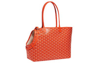 GOYARD Chien Gris Canvas With Leather Bag Accessories Unisex Orange