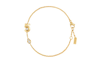 CHANEL 18k Gold Diamonds Bracelets Unisex Gold