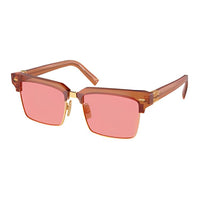 MIU MIU Logo-lettering Square-frame Sunglasses
