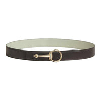 HERMES Leather Belts Unisex Black 3.2CM