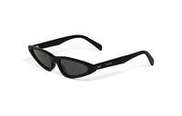 CELINE Acetate Irregular Shape Sunglasses Women's Black