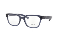 PRADA Plastic Irregular Shape Eyeglass Frames Men's Blue