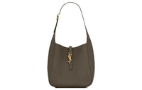 SAINT LAURENT LE5A7 Smooth Calf Leather Hobo Bag Handbag Shoulder Bag Women's Moss Green