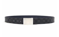 LOUIS VUITTON Leather Belts Unisex Black