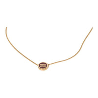 MIU MIU Enamel Necklaces Women's Gold
