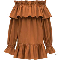SAINT LAURENT Ruffled Mini Dress
