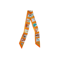 HERMES Silk Scarves Women's Orange