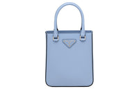 PRADA Leather Shoulder Bag Crossbody Bag Handbag Small Size Women's Light Blue