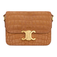 CELINE Suede Crossbody Bag Shoulder Bag Women's Brown