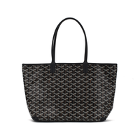 GOYARD Artois Canvas With Calfskin Tote Bag, Shopping Bag, Handbag Small Size Women's Black