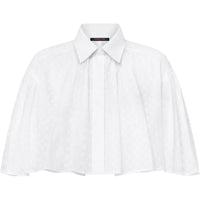 LOUIS VUITTON Monogram Fil Coupé Cape Blouse