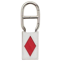 HERMES Calfskin Keychains Men's White