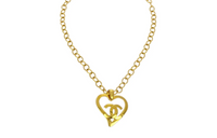 CHANEL Pre-Owned 1995 CC Heart Pendant Necklace