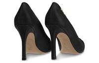 LOUIS VUITTON Signature Slim Heel High Heels 9.5cm Women's Black