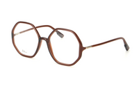 DIOR Plate Frame Irregular Shape Eyeglass Frames Women's Brown