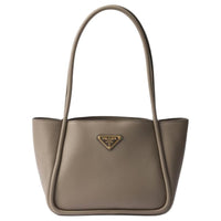 PRADA Grained Leather One Shoulder Handbags Mini Women's Clay