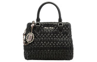 MIU MIU Lambskin One Shoulder Handbag Crossbody Bag Women's Black