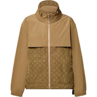 LOUIS VUITTON Monogram Accent Zip-Up Parka