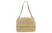 SAINT LAURENT Niki Shearling Crossbody Bag Shoulder Bag Women's Nude