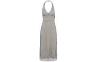 PRADA Crystal embroidered Halterneck Tulle Dress