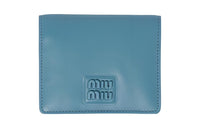 MIU MIU Leather Wallet Small Size Women's Blue