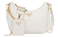 PRADA Leather Handbag Shoulder Bag Women's White