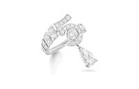 CHANEL 18K White Gold Rings Women's Silver