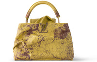 LOUIS VUITTON Capucines Cow Leather Capusin Shoulder Crossbody Handbag Medium Size Women's Yellow