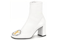 LOUIS VUITTON Madeleine Ankle Boots Women's White